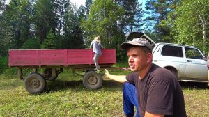 Про самодельную телегу для сена