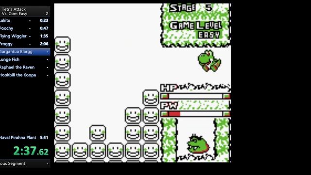 Tetris Attack (Game Boy) Easy 5:02 run смотреть онлайн