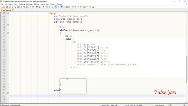 School Management System Project Admin View and Delete Exam Details in PHP and MySQL Tamil Part 10 смотреть онлайн