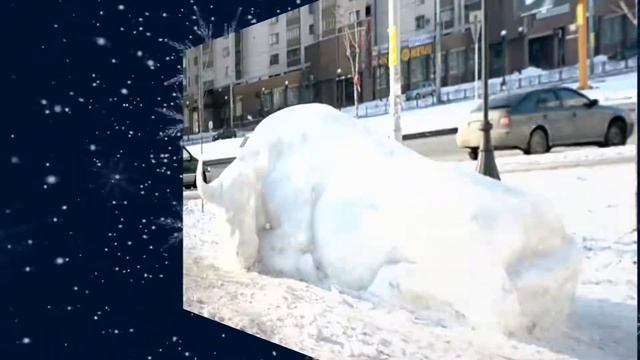 Делаем снежные фигуры Бык Фигуры из снега смотреть онлайн