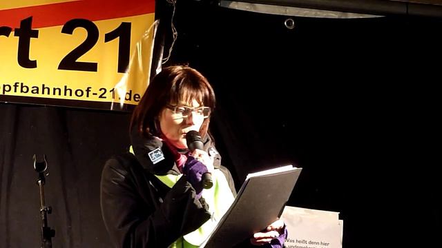 Rosalinde Brandner-Buck /3 - 107. Montagsdemo gegen Stuttgart 21 - 16.01.2012 смотреть онлайн