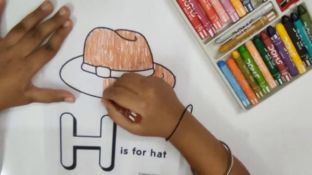How to Draw a Hat | Hat Colouring & Painting | Learn Colouring | How to Draw and Color H | Alphabet смотреть онлайн
