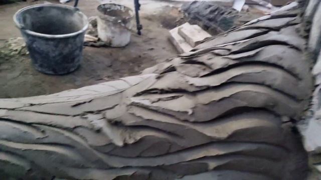 Арт-бетон. Отделка беседки продолжается (часть 6).