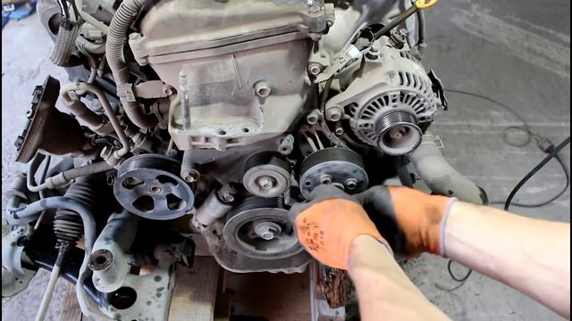 Большой расход масла снимаю двигатель 2часть Toyota Caldina 2003 Тойота Калдина 2,0 смотреть онлайн