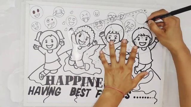International Day of Happiness Drawing | World Happiness Day Drawing | World Happiness Day Poster смотреть онлайн