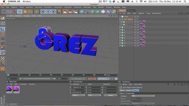Cinema 4D Tutorial: Rotated 3D Text Effect - AcrezHD