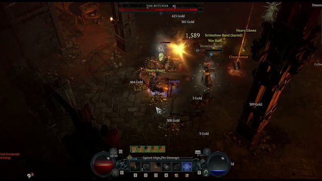 Hydra/Meteor Sorc Diablo 4 lvl 63 Butcher and TreasureGobling in one dungeon Butcher drops Trophy смотреть онлайн