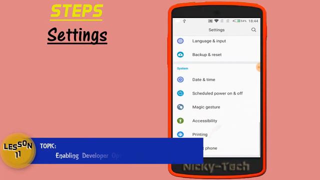 Enable Developer Options and Android USB Debug | Lesson 11 | Nicky-Tech смотреть онлайн