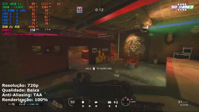 Gameplay | AMD FX 8300 + GTX 1050 Ti no Rainbow Six: Siege - Cenário #9 (720p) смотреть онлайн