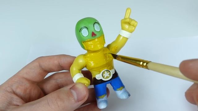 Brawl Stars. Раскрашиваем фигурки Бравлеров #6. Золотой Эль Примо из Бравл Старс. смотреть онлайн