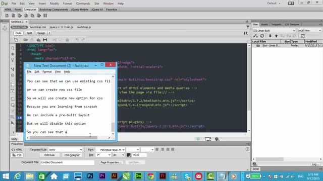 Bootstrap in Adobe Dreamweaver CC First Tutorial смотреть онлайн