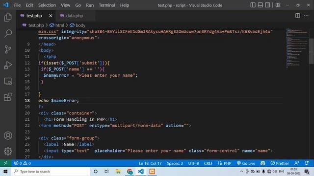 Web Development Tutorial | PHP | Part 11 | PHP Form Handling 1.2 | Tech Quick Learner смотреть онлайн