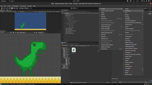 [UNITY] Как создать игру? Google Динозавр на Unity. смотреть онлайн