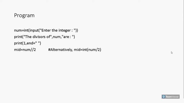 program to print divisors of a number смотреть онлайн