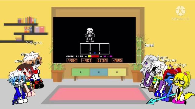Undertale reacts to sans fight... смотреть онлайн