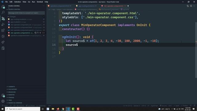 85. RxJS Min Operator. Learn RxJS Mathematical and Aggregate Min Operator - RxJS. смотреть онлайн