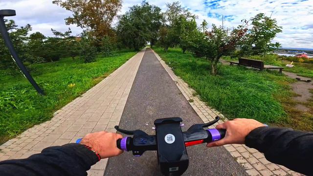 Покатушки на электро самокате.  Снято на GoPro 12