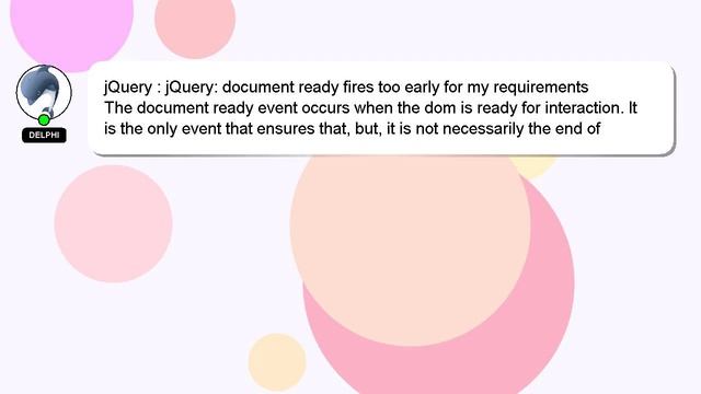 jQuery : jQuery: document ready fires too early for my requirements смотреть онлайн