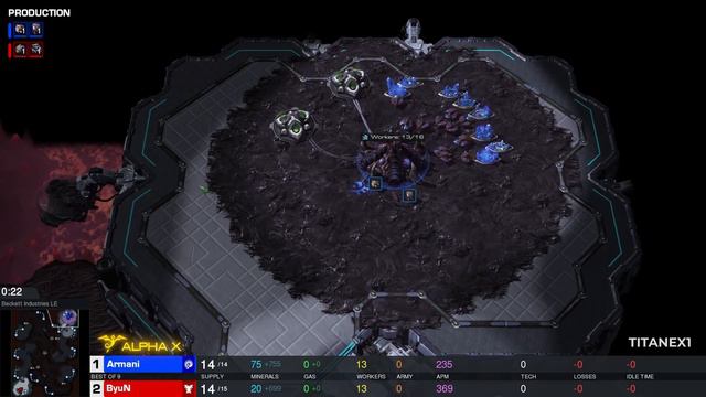 StarCraft 2 - ARMANI vs BYUN! - Alpha Pro Series #286 смотреть онлайн