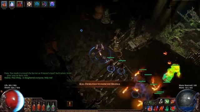 Fidelitas Battle (Merciless) Level 61 Summoner WItch - Path of Exile смотреть онлайн