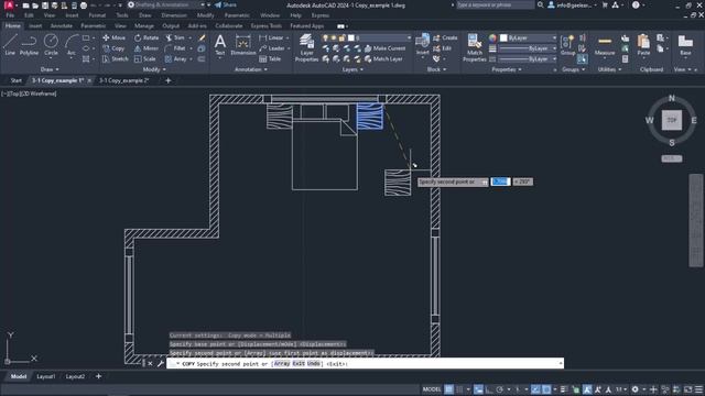 Copy objects - AutoCAD 2024 смотреть онлайн