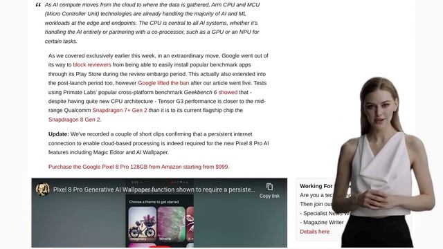 Controversy Surrounding Google Pixel 8 Pro's Tensor G3 Processor: Is Cloud Off-loading Hindering It смотреть онлайн