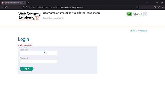 portswigger Lab: Username enumeration via different responses فارسی смотреть онлайн