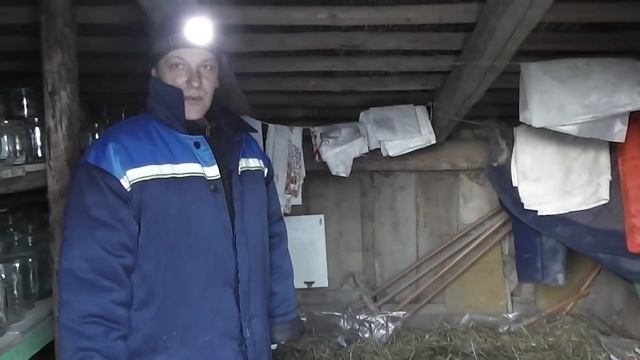 В ДЕРЕВНЕ ЗИМА, СПАСАЕМ УРОЖАЙ ОТ МОРОЗА УТЕПЛЯЕМСЯ. смотреть онлайн