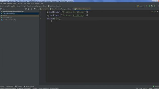 Python dasturlash tilida kalkulyator dasturi смотреть онлайн