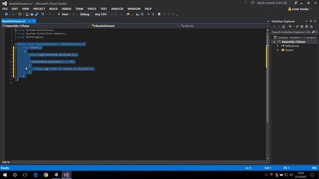 Unity C# Conventii si sintaxa de script # 3 смотреть онлайн