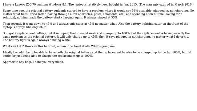Lenovo Z50-70 battery plugged in not charging, won't charge no matter what I do смотреть онлайн