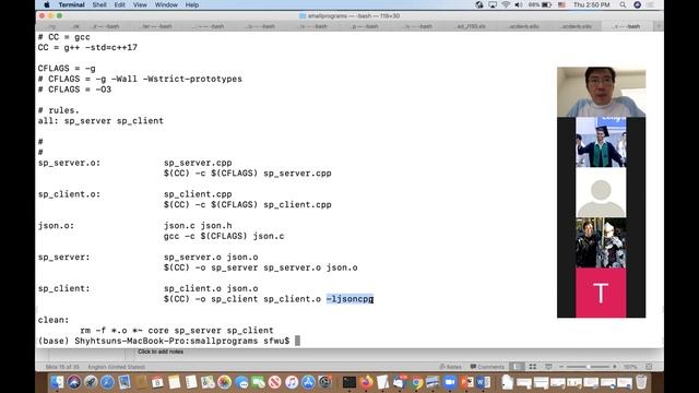 ecs36b OH 10/08/2020 zoom (sftp, ssh, make, jsoncpp) смотреть онлайн