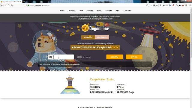 Prova di prelievo da dogeminer faucet gratuito di Doge (PAGANTE) смотреть онлайн