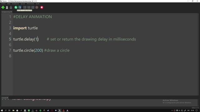 Python Turtle Graphics 20 # Delay Function смотреть онлайн