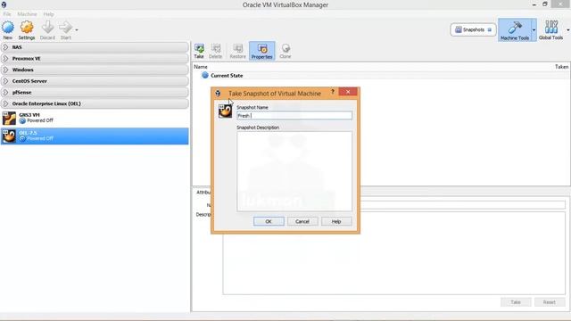 Snapshot VM Oracle Enterprise Linux 7.5 in VirtualBox (3/6) смотреть онлайн