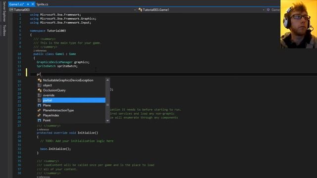 MonoGame Tutorial 003 - Create Sprite Object