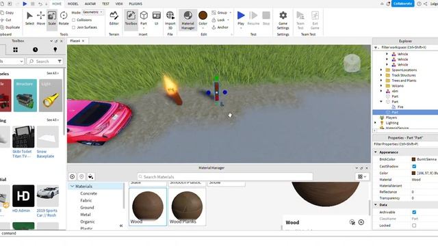 Как сделать факел в роблокс студио