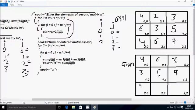 C++ Program For Addition of Two Matrices смотреть онлайн