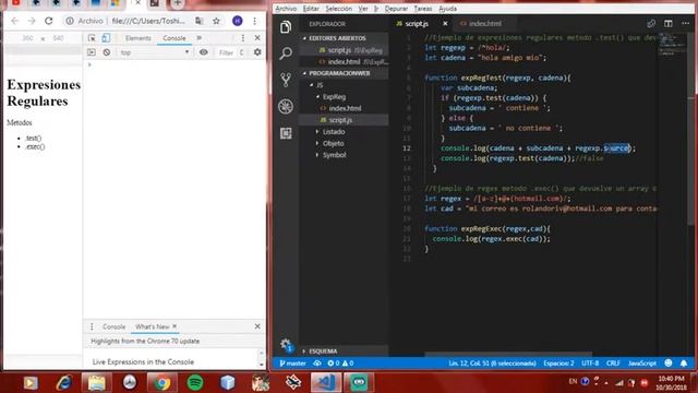 Expresiones Regulares (Métodos TEST y EXEC) смотреть онлайн