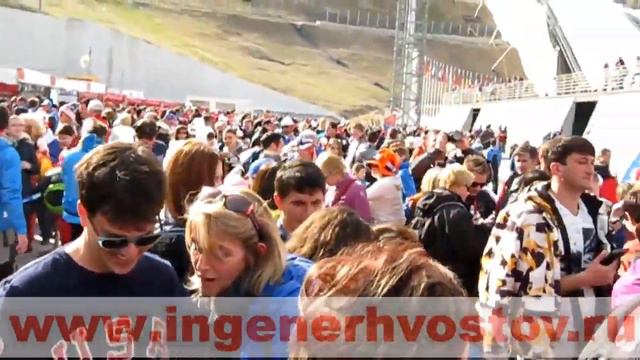 Американец станцевал под "Подмосковные вечера" на Красной Поляне. Поездка на Олимпийские Игры в Соч смотреть онлайн