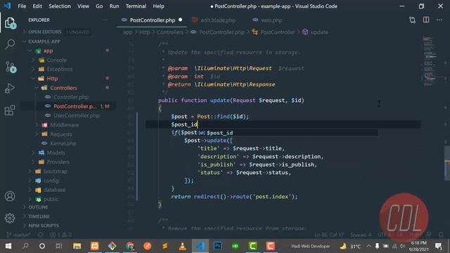 41 Another Way of Updating in laravel | Update user Information in Laravel by CDL смотреть онлайн