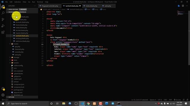 #13. Input Data dengan Laravel (CRUD) смотреть онлайн
