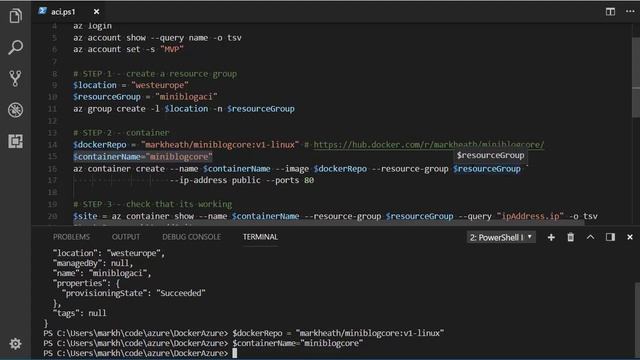 Deploy a .NET Core Website with Azure Container Instances смотреть онлайн