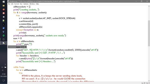 Explaining the slowloris python script - simplified смотреть онлайн