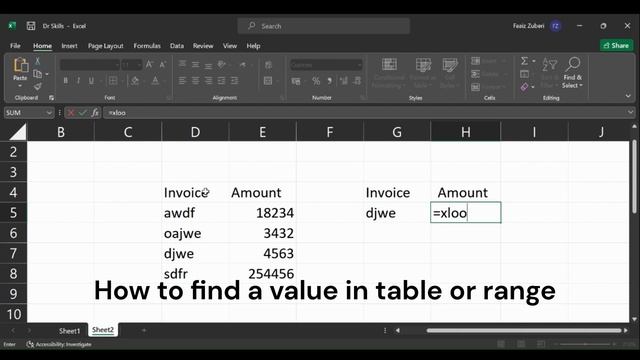 How to find a value in table or range in excel by using Xlookup function смотреть онлайн