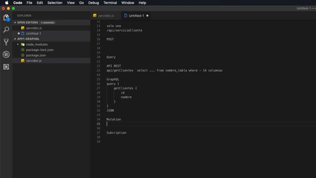 05 Curso de GraphQL Definicion de los elemento Query Mutation Schema Resolvers смотреть онлайн