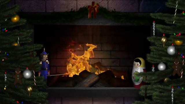 Звуки рождественского камина. Ёлка, уют 2 часа. смотреть онлайн