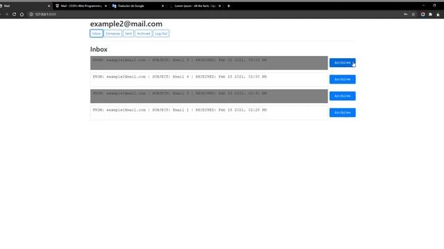 Design a front-end for an email client that makes API calls to send and receive emails. смотреть онлайн