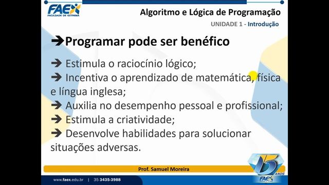 Algoritmo e Lógica de Programação - Aula 01 - Introdução смотреть онлайн