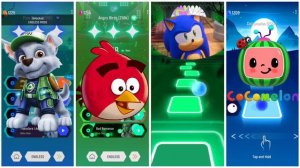 Sonic Vs Angry Birds Vs Cocomelon Vs Paw Patrol Tiles Hop EDM Rush
